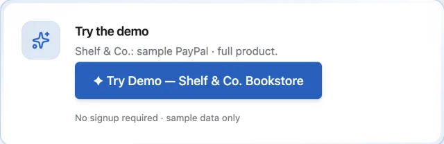 Landing page's Try the Demo card